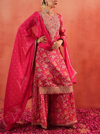 Pink Chinnon Suit Set