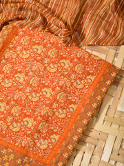 Brown  Cotton Dress Material