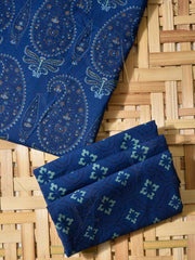 Blue Cotton Dress Material