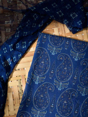 Blue Cotton Dress Material