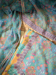 Blue Cotton Dress Material