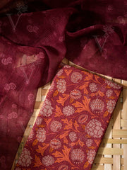 Rosewood Cotton Dress Material