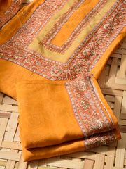Yellow Vasansi Silk Dress Material