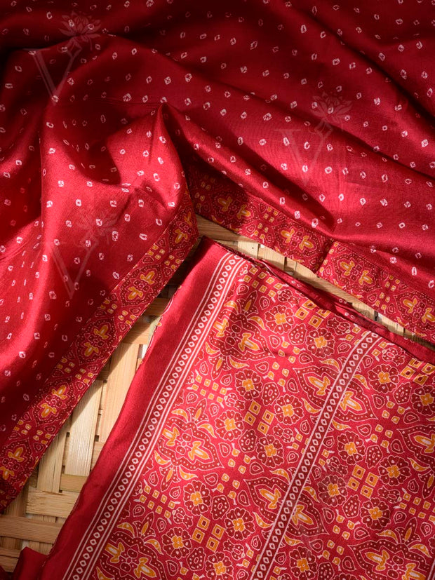 Raspberry Vasansi Silk Dress Material