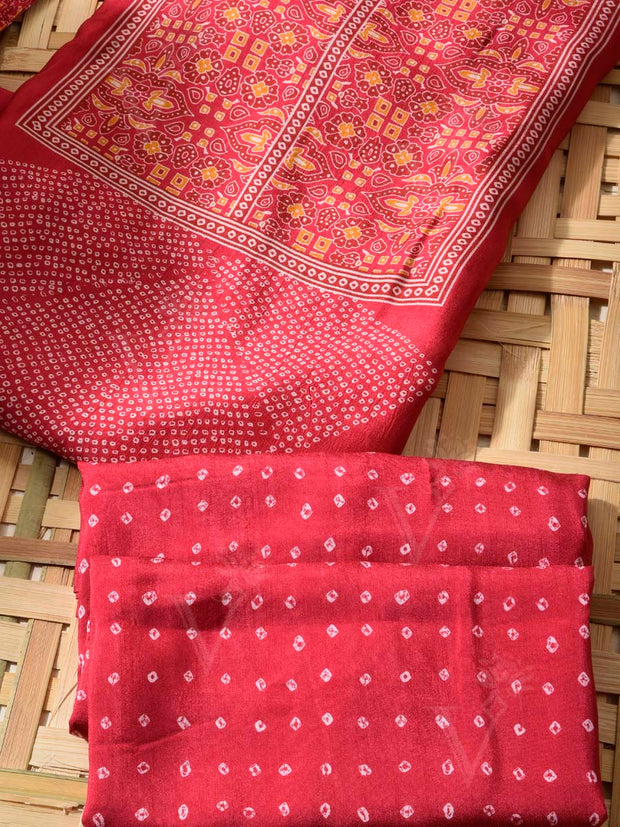 Raspberry Vasansi Silk Dress Material