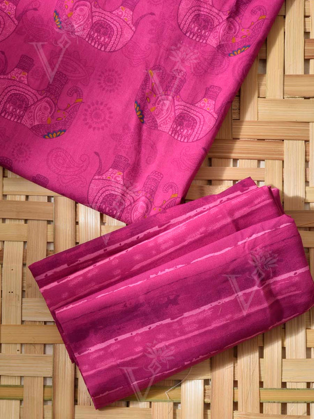 Raspberry Vasansi Silk Dress Material