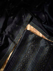 Black Vasansi Silk Dress Material
