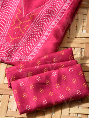Raspberry Vasansi Silk Dress Material