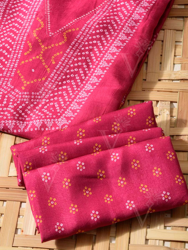 Raspberry Vasansi Silk Dress Material
