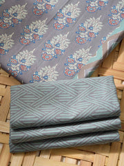 Grey Cotton Dress Material