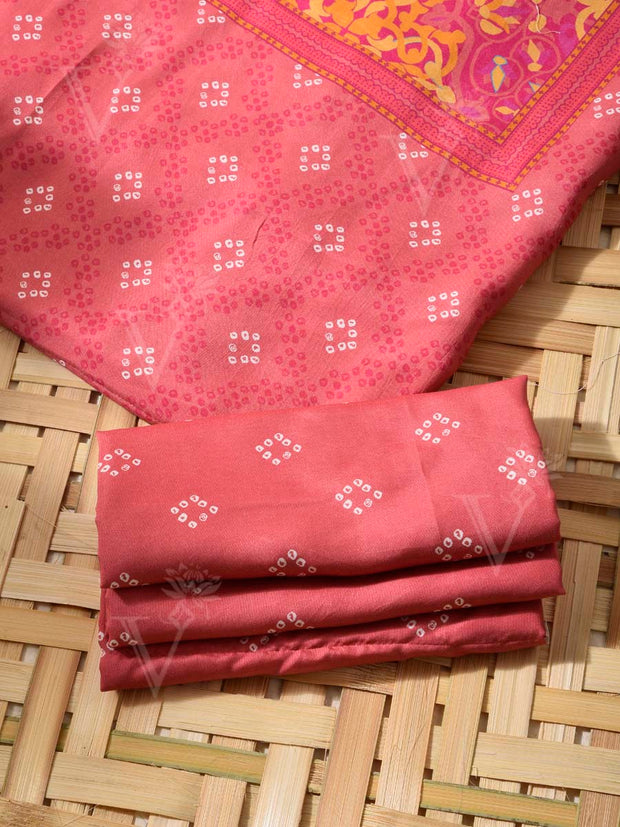 Pink Cotton Silk Dress Material