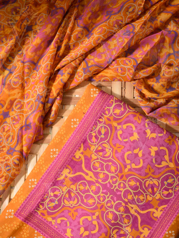 Mustard Cotton Silk Dress Material