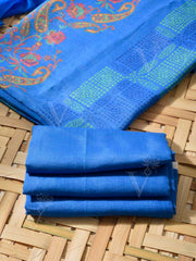 Blue Cotton Silk Dress Material