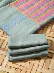 Blue Cotton Silk Dress Material