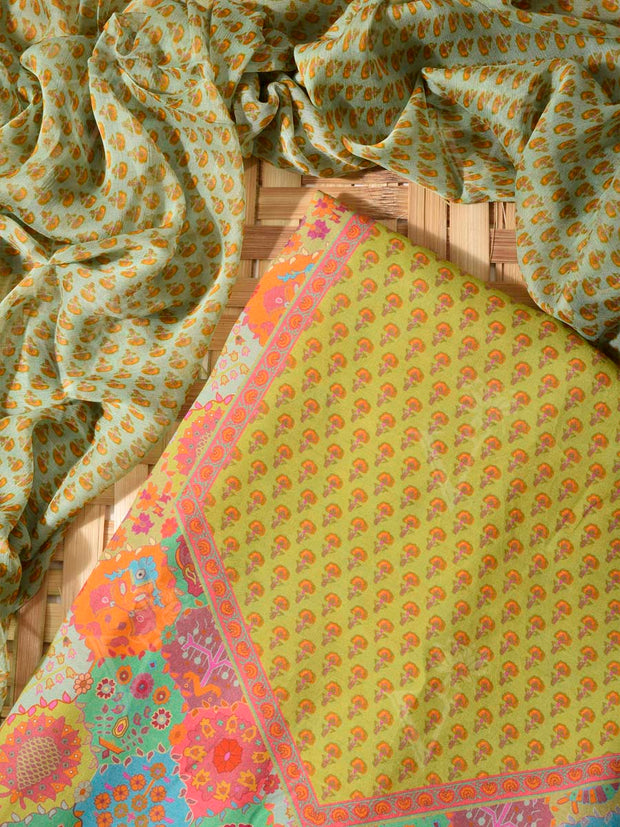 Multi Color Cotton Silk Dress Material