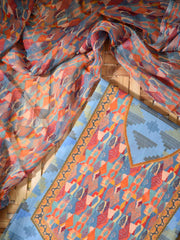 Blue Cotton Dress Material