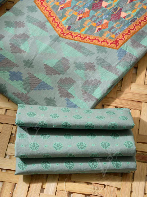 Blue Cotton Dress Material