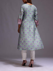 Green Vasansi Silk Printed Kurti