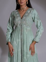 Green Kurta and Palazzo Set