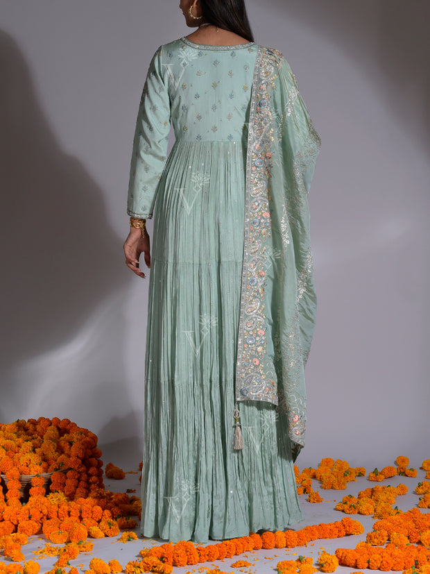 Green Kurta and Palazzo Set