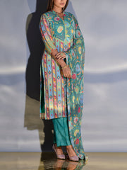 Multi- Color Vasansi Silk Printed Suit Set