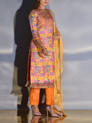 Yellow Vasansi Silk Printed Suit Set