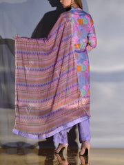 Soft Purple Vasansi Silk Floral Printed Suit Set
