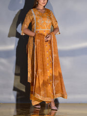 Mustard Vasansi Silk Printed Suit Set