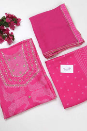 Pink Vasansi Silk Dress Material