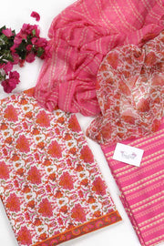 Pink Cotton Dress Material