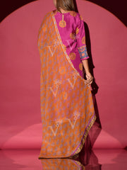 Multi Color Vasansi Silk Printed Suit Set