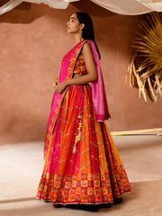 Multi Color Vasansi Silk  Lehenga Set