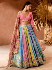 Multi Color Vasansi Silk  Lehenga Set