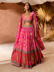 Pink Vasansi Silk  Lehenga Set