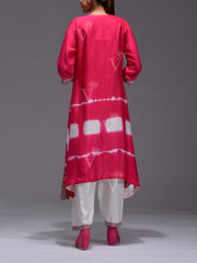 Pink Embroidered Silk Kurta and Pant Set