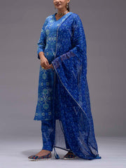 Blue Cotton Suit Set