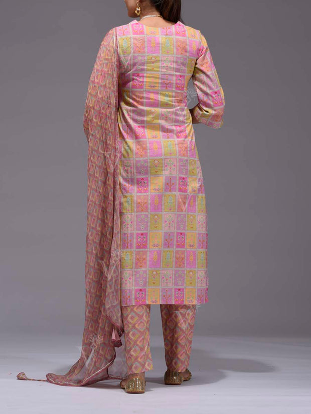 Pink Cotton Suit Set