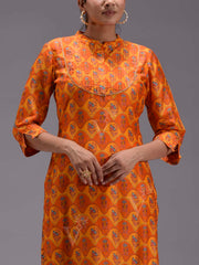 Yellow Vasansi Silk Kurti