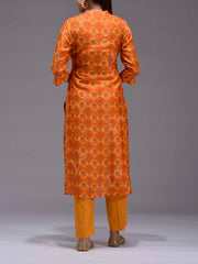 Yellow Vasansi Silk Kurti