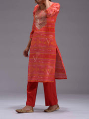 Red-Pink Vasansi Silk Kurti