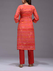 Red-Pink Vasansi Silk Kurti