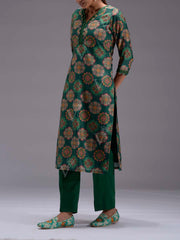 Green Vasansi Silk kurti