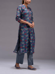 Grey Vasansi Silk Kurti