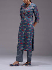 Grey Vasansi Silk Kurti