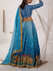 Sky Blue Vasansi Silk Lehenga