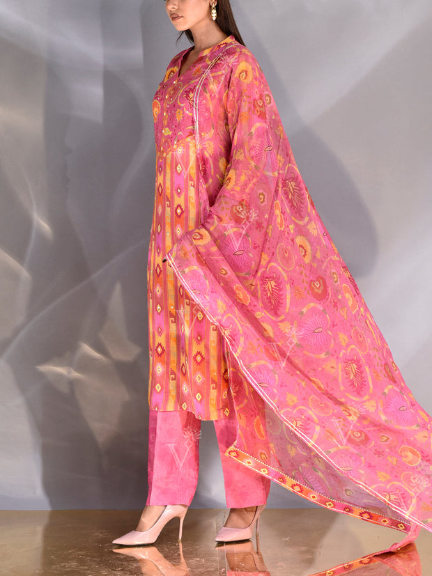 Pink Vasansi Silk Suit Set