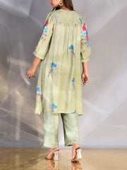 Green Vasansi Silk Printed Co-ord Set