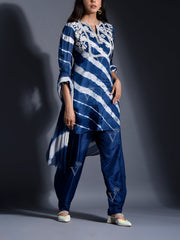 Blue Leheriya Vasansi Silk Suit Set