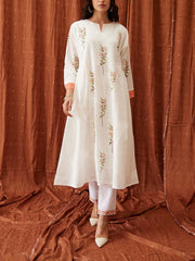 Off White Cotton Kurta Set
