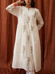 Off White Cotton Kurta Set